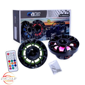 Par Bocinas Marinas 6.5 Carbon Audio 800w Rgb Botes Atv Utv Negro